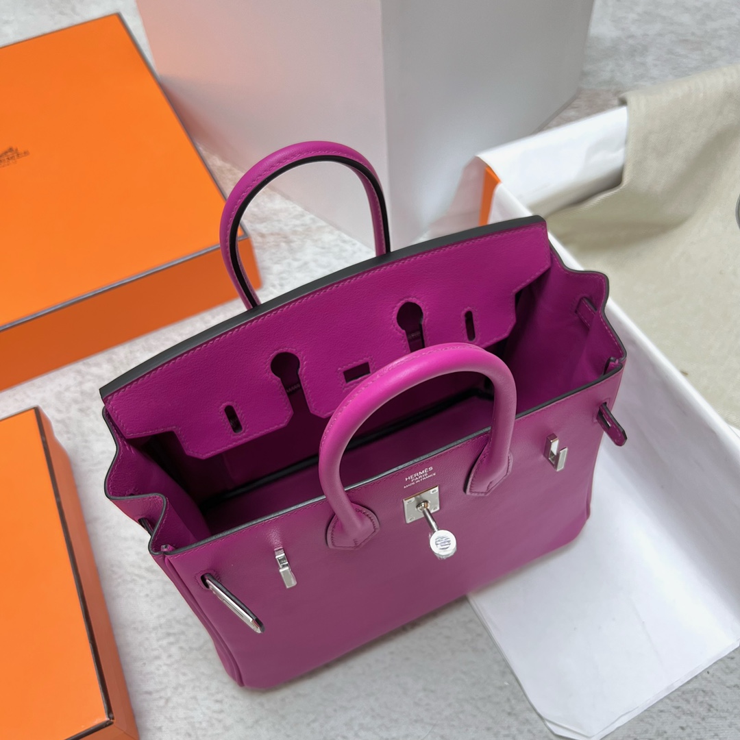 에르메스 버킨백25 로즈퍼플 은장 토고가죽